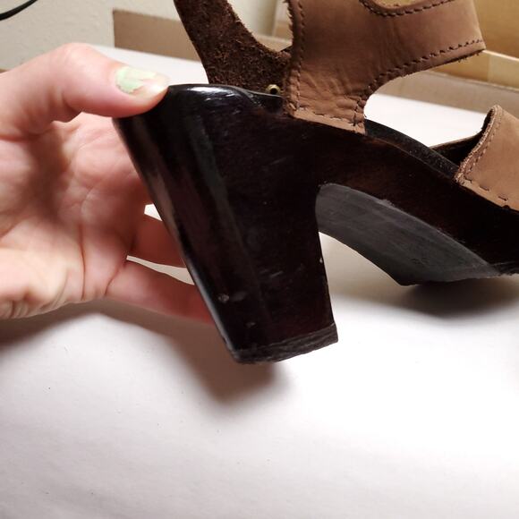 SVEN Mary Jane 3.5” Clogs Mocha Mousse Sz 38 - Picture 9 of 12